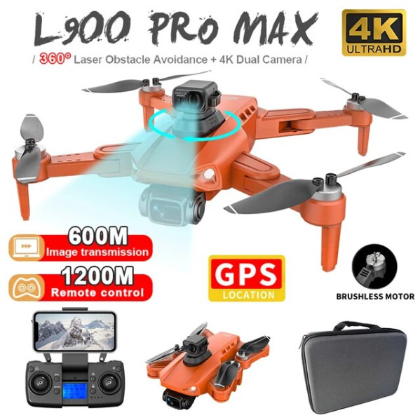 Квадрокоптер LYZRC L900 PRO MAX BLACK с камерой 4K HD, GPS, FPV до 1200 м, 28 мин полета Квадрокоптер LYZRC L900 PRO MAX BLACK с камерой 4K HD, GPS, FPV до 1200 м, 28 мин полета