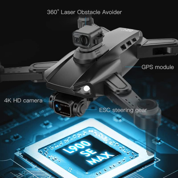 Квадрокоптер с камерой 4K HD FPV LYZRC L900 PRO SE MAX, GPS, обход препятствий, полет до 1200 м, до 28 мин Квадрокоптер с камерой 4K HD FPV LYZRC L900 PRO SE MAX, GPS, обход препятствий, полет до 1200 м, до 28 мин