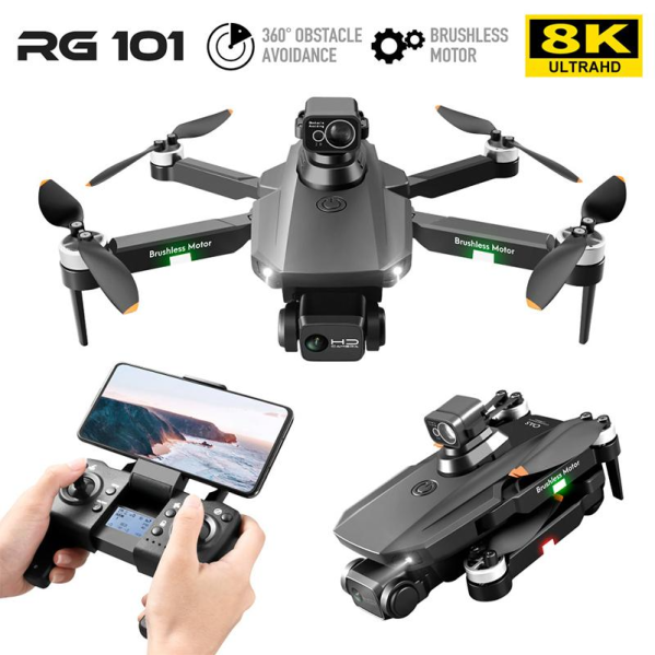 Квадрокоптер RG101 Max – дрон из 6К, ESC, FPV, GPS, до 2000 м, до 25 минут полета + усилитель сигнала Квадрокоптер RG101 Max – дрон из 6К, ESC, FPV, GPS, до 2000 м, до 25 минут полета + усилитель сигнала