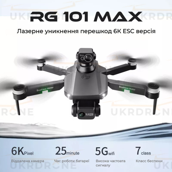 Квадрокоптер RG101 Max – дрон из 6К, ESC, FPV, GPS, до 2000 м, до 25 минут полета + усилитель сигнала Квадрокоптер RG101 Max – дрон из 6К, ESC, FPV, GPS, до 2000 м, до 25 минут полета + усилитель сигнала