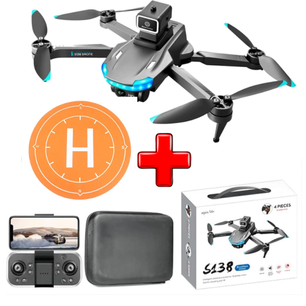 Квадрокоптер с камерой Mini Drone S138 - мини дрон 4K, FPV, БК двигатели  150 м, 20 хв. + КЕЙС