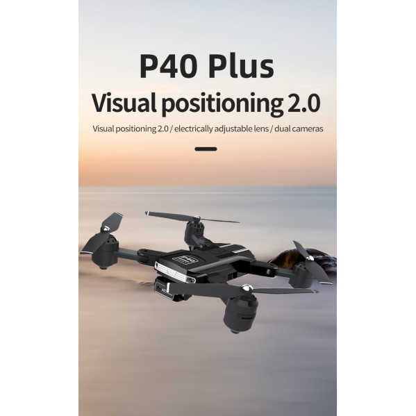 КВАДРОКОПТЕР PIHOT P40 PLUS ДВОЙНОЙ ОБЪЕКТИВ 4K HD+WIFI. дальность полета до 150 м.Время до 15 мин.