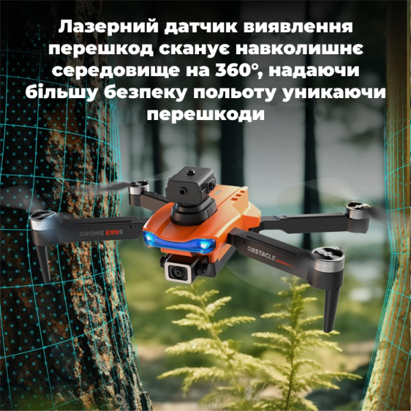 Квадрокоптер E99S 2024 - дрон с камерой 4К HD FPV, БК моторы, до 150 м. 15 мин + кейс (1 аккумулятор)