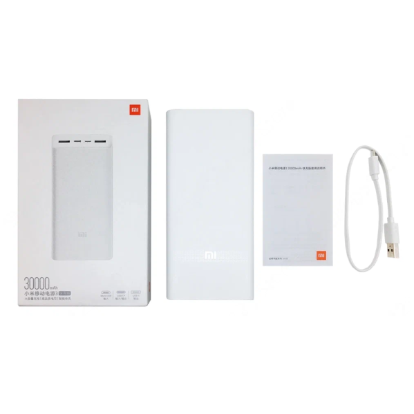 Повербанк Xiaomi Power Bank 3 30000mAh Fast Charging Version с быстрой зарядкой + подарок Зарядный кабель 3в1 Повербанк Xiaomi Power Bank 3 30000mAh Fast Charging Version с быстрой зарядкой + подарок Зарядный кабель 3в1