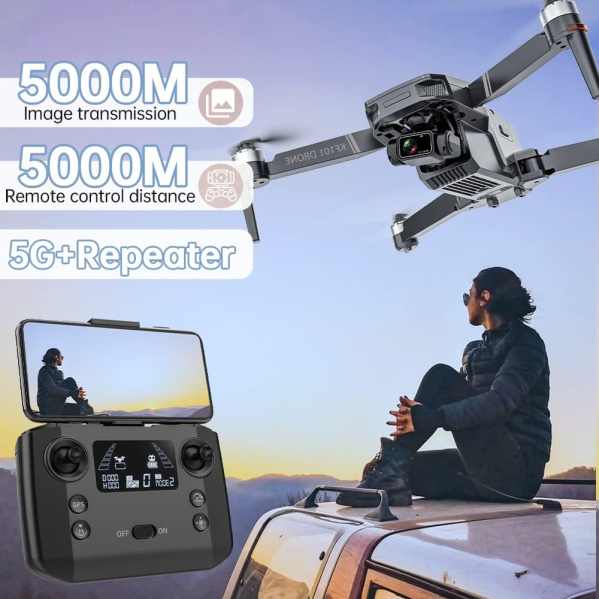 Квадрокоптер Kfplan KF101 Max - дрон с 4K и HD-камерами, ESC, 5G WI-FI, GPS, FPV, БК моторы, 3000м, до 25 мин. Квадрокоптер Kfplan KF101 Max - дрон с 4K и HD-камерами, ESC, 5G WI-FI, GPS, FPV, БК моторы, 3000м, до 25 мин.