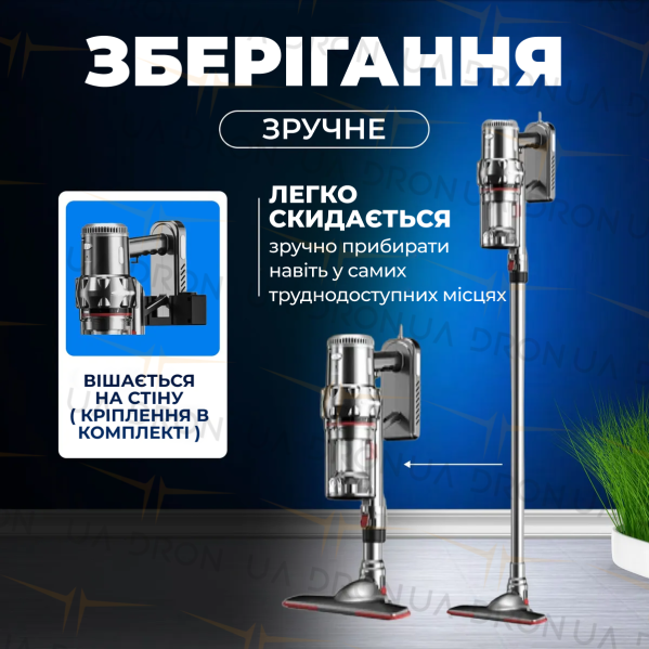 Пилосос вертикальний Sokany SK-3378 ручний 2000 Вт мережевий колбовий без мішка для сухого прибирання