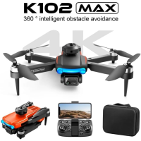 Квадрокоптер с камерой K102 Max Mini Drone -  4K, FPV БК моторы 200 м. до 30  хв. (2 аккумулятора + батарейки)