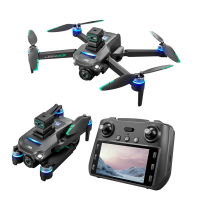 Профессиональный Квадрокоптер S159 дрон с камерой ЖК- экран 4K, GPS до 1 км. 20 мин. полета\ подарок SD карта