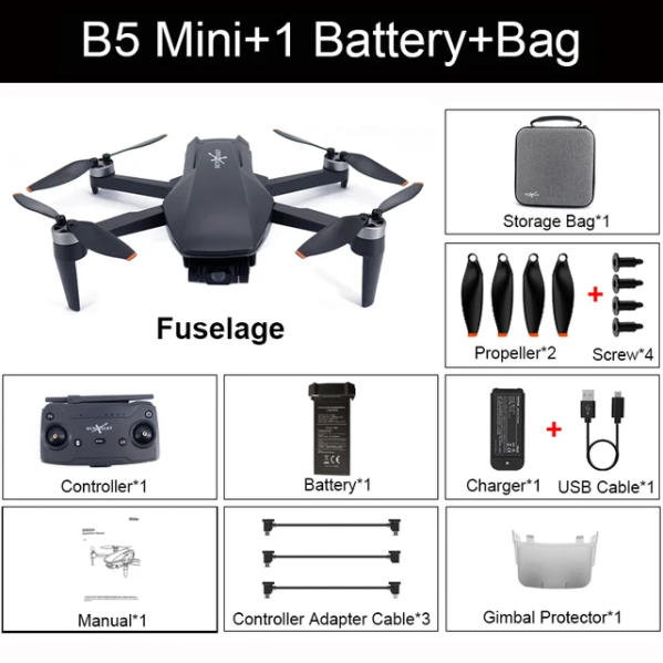 Профессиональный Квадрокоптер BeyondSky B5 Mini дрон с GPS 4K FPV, 3-х подвес, 3 км до 26 мин. + (SD карта) Профессиональный Квадрокоптер BeyondSky B5 Mini дрон с GPS 4K FPV, 3-х подвес, 3 км до 26 мин. + (SD карта)