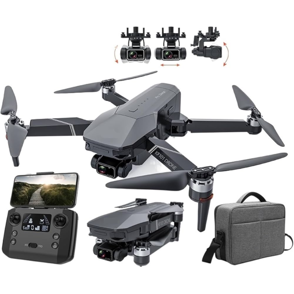 Профиссиональный Квадрокоптер KF101 Max - дрон с 4K ESC, 5G, GPS, FPV, БК дв, 5 км, до 25 мин. + SD карта