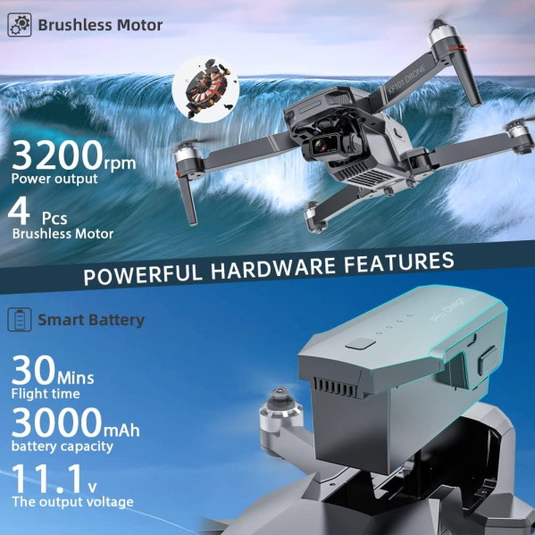 Профиссиональный Квадрокоптер KF101 Max - дрон с 4K ESC, 5G, GPS, FPV, БК дв, 5 км, до 25 мин. + SD карта Профиссиональный Квадрокоптер KF101 Max - дрон с 4K ESC, 5G, GPS, FPV, БК дв, 5 км, до 25 мин. + SD карта