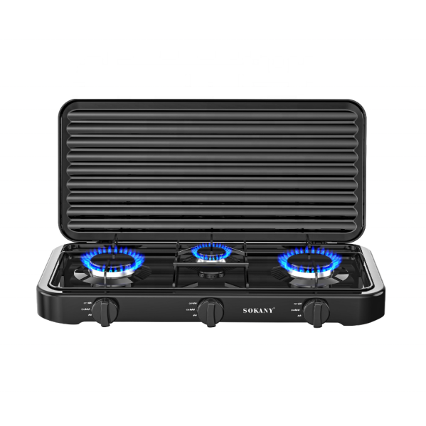 Настольная газовая плита  Sokany SK 6003 трехконфорочная