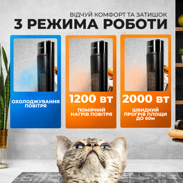Портативный электрический обогреватель Sokany SK-18005, 2000 W с быстрым нагревом Портативный электрический обогреватель Sokany SK-18005, 2000 W с быстрым нагревом