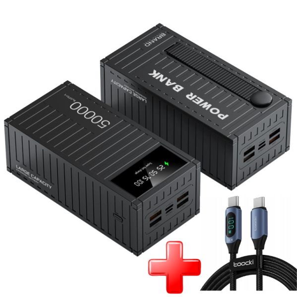 Мощный Павербанк Power Bank 50000 mah 22.5W |3USB/Type-C, QC22.5W+PD20W PowerBank с быстрой зарядкой Мощный Павербанк Power Bank 50000 mah 22.5W |3USB/Type-C, QC22.5W+PD20W PowerBank с быстрой зарядкой