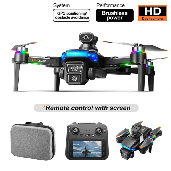Квадрокоптер дрон с камерой RG706 MAX 4K HD, GPS, FPV 2 км 25 м. полета + кейс