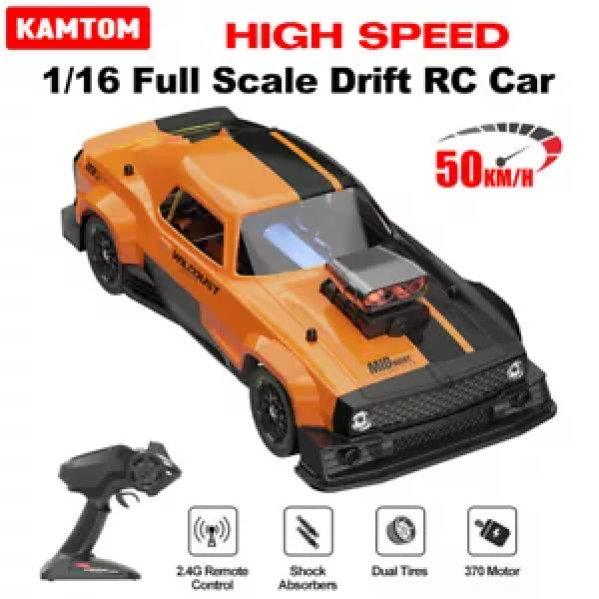 Радиоуправляемая Дрифт-Машинка KAMTOM 1/16 2.4G 50KM/H 4WD Машина с ESP Гироскопом Радиоуправляемая Дрифт-Машинка KAMTOM 1/16 2.4G 50KM/H 4WD Машина с ESP Гироскопом