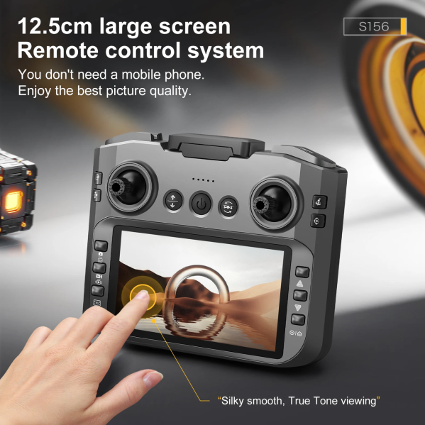 Квадрокоптер AE S156 з камерою 2K, дрон з екраном на пульті 12.5 см, FPV, до 20 хв польоту, безщіткові мотори, для дітей та новачків Квадрокоптер AE S156 з камерою 2K, дрон з екраном на пульті 12.5 см, FPV, до 20 хв польоту, безщіткові мотори, для дітей та новачків