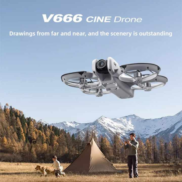Мини квадрокоптер V666 NEW 2025 дрон с  камерой mini drone, до 300 м. до 15 мин полета