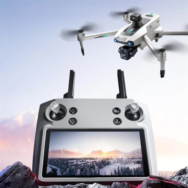 Квадрокоптер YLR/C S819 PRO — дрон 2.7K камера, 6 км, GPS, сенсорный экран, 3-осевой подвес
