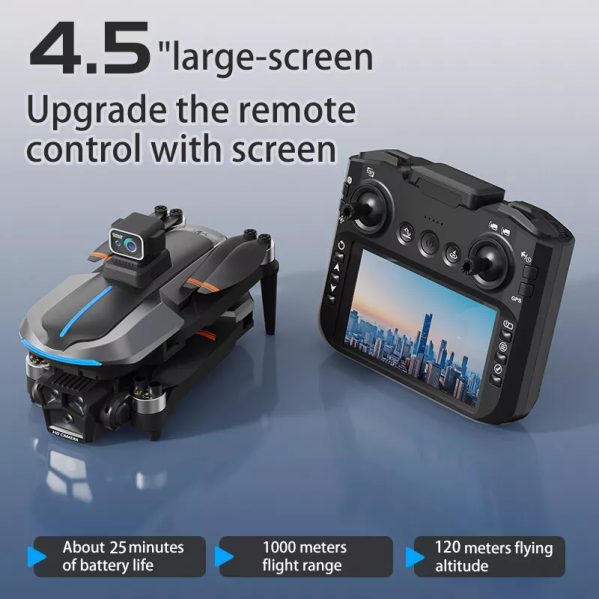 Профессиональный квадрокоптер AE8 EVO с камерой 4K, GPS 3 КМ пульт с экраном на пульте 25 мин Профессиональный квадрокоптер AE8 EVO с камерой 4K, GPS 3 КМ пульт с экраном на пульте 25 мин