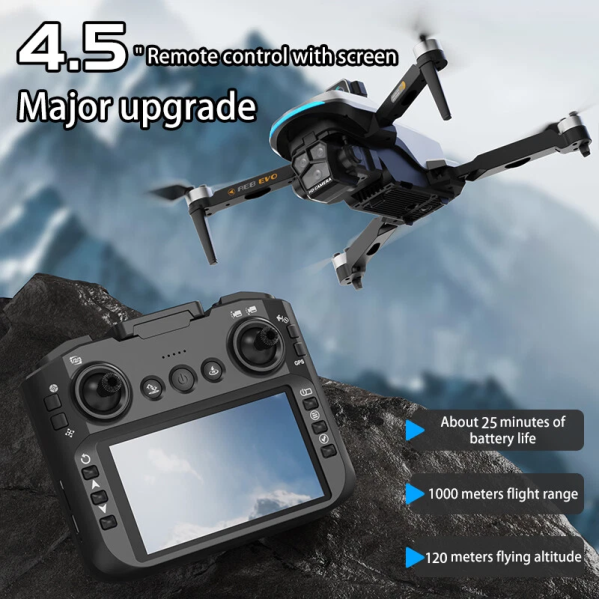 Профессиональный квадрокоптер AE8 EVO с камерой 4K, GPS 3 КМ пульт с экраном на пульте 25 мин Профессиональный квадрокоптер AE8 EVO с камерой 4K, GPS 3 КМ пульт с экраном на пульте 25 мин