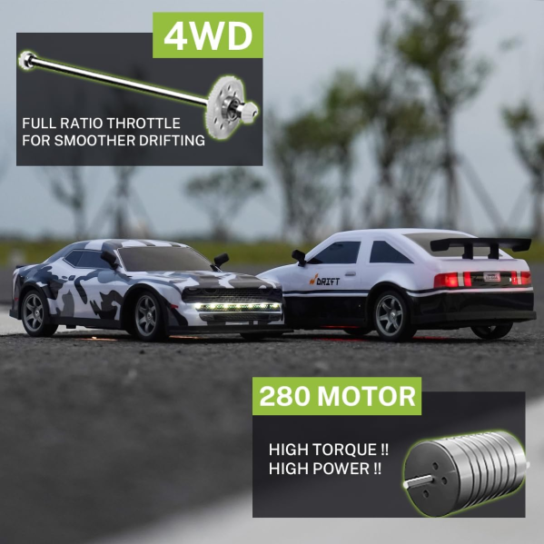 Радиоуправляемая дрифт-машина SJY S922 1:16 4WD RC дрифт автомобиль с LED и двумя аккумуляторами