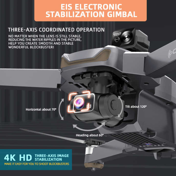 Квадрокоптер CK10 PRO - дрон с 4K и HD-камерами, ESC, 5G WI-FI, GPS, FPV, БК моторы, 3000м, до 28 мин. Квадрокоптер CK10 PRO - дрон с 4K и HD-камерами, ESC, 5G WI-FI, GPS, FPV, БК моторы, 3000м, до 28 мин.