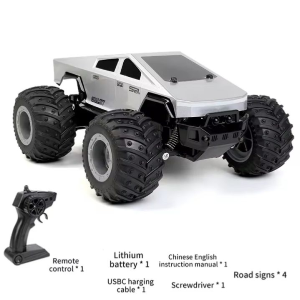 Машинка на радиоуправлении Tesla Cybertruck JJRC Q208 RC-джип машинка с пультом джип для детей с LED-подсветко
