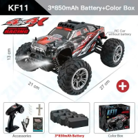 Машинка на радіокеруванні KFPLAN KF11 1:16 монстр-трак 4WD, до 40 км/год джип для бездоріжжя 4x4 3 акумулятори