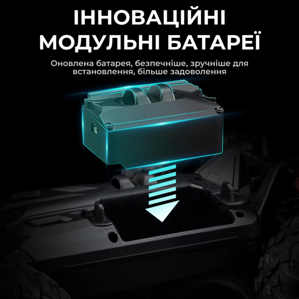 Машинка на радіокеруванні KFPLAN KF11 1:16 монстр-трак 4WD, до 40 км/год джип для бездоріжжя 4x4 3 акумулятори