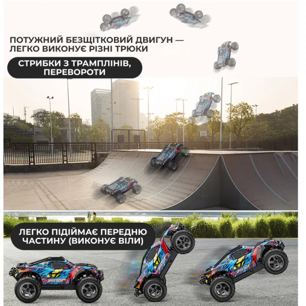 Машинка на радиоуправлении KF10 Brushless 1:10 – бесщеточный 4WD джип до 50 км/ч 4x4 Профессиональная машинка