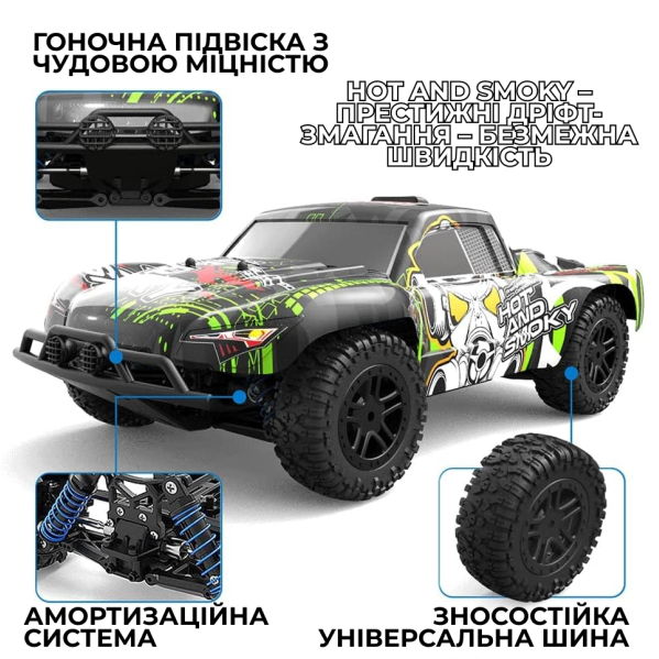 RC Машинка KF19-B — мощный монстр-трак с независимой подвеской и LED фарами