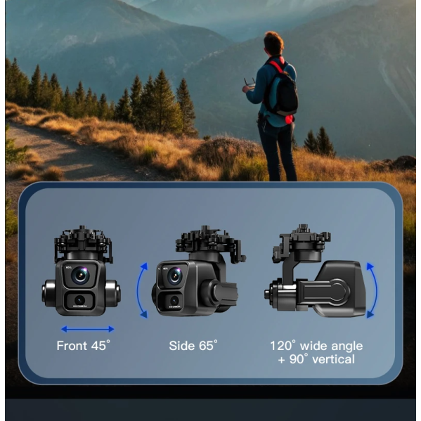 Квадрокоптер KF100 MAX с 4K камерой, GPS, лазерным обходом, 3-осевым подвесом, пультом с экраном, до 6 км, FPV Квадрокоптер KF100 MAX с 4K камерой, GPS, лазерным обходом, 3-осевым подвесом, пультом с экраном, до 6 км, FPV