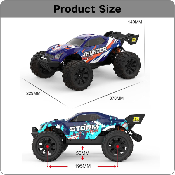 Машинка на пульте MT14R 4WD, 80 км/ч, бесщеточный двигатель, металл. шасси, дрифт, машинка на радиоуправлении