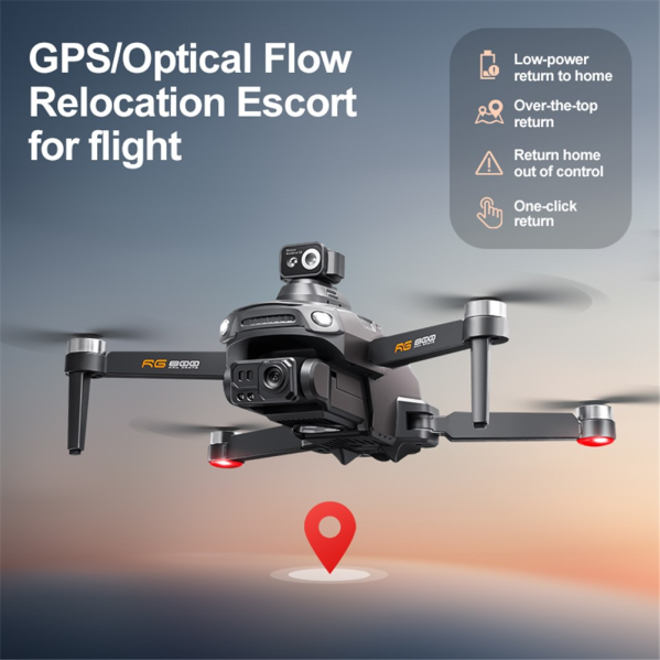Квадрокоптер RG800 MAX дрон с двойной камерой, GPS, системой обхода препятствий и FPV, до 1200 м. 25 мин полет
