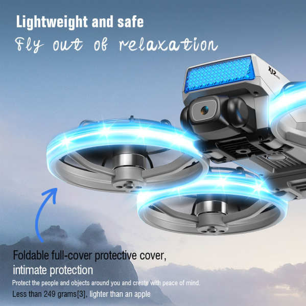 Квадрокоптер ZFR XJ2 MINI WiFi FPV с пультом с экраном 4.3", HD-камерой и бесщёточным мотором до 100 м. до 10 мин.
