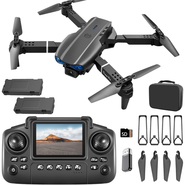 Квадрокоптер дрон  E99 камера HD 1080P, экран , FPV, защита от препятствий, управление без телефона