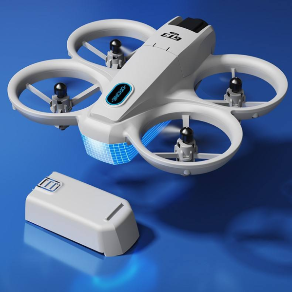 Дрон GT3 Max 2K — квадрокоптер з FPV, пультом з дисплеєм та 360° захистом, 2 акумулятори