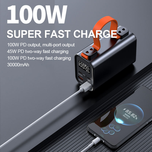 Power Bank Повербанк 100W PD 27000 mAh — зарядка ноутбуков и планшетов, MacBook, LED дисплей с быстрой зарядкой Power Bank Повербанк 100W PD 27000 mAh — зарядка ноутбуков и планшетов, MacBook, LED дисплей с быстрой зарядкой