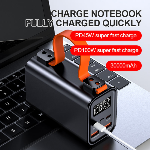 Power Bank Повербанк 100W PD 27000 mAh — зарядка ноутбуков и планшетов, MacBook, LED дисплей с быстрой зарядкой Power Bank Повербанк 100W PD 27000 mAh — зарядка ноутбуков и планшетов, MacBook, LED дисплей с быстрой зарядкой