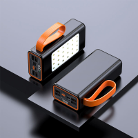 Повербанк Power bank 50000 mAh с LED-фонарём, быстрая зарядка 22.5W, 4 USB ремешок