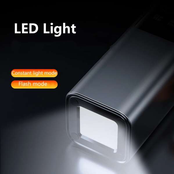 Повербанк 18000 mAh 100W PD для ноутбука и MacBook — Power Bank PQ2220 с дисплеем + фонарик + кабель Повербанк 18000 mAh 100W PD для ноутбука и MacBook — Power Bank PQ2220 с дисплеем + фонарик + кабель