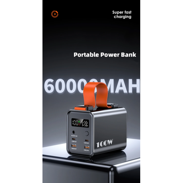 Повербанк Power bank 60000 mAh PD 100W для ноутбуков и MacBook Повербанк Power bank 60000 mAh PD 100W для ноутбуков и MacBook