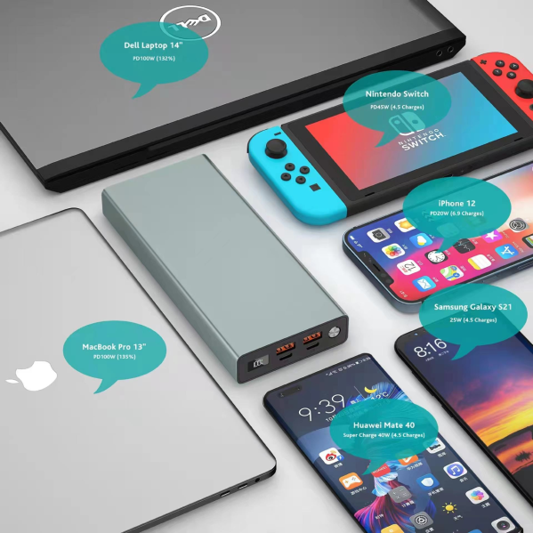 Power Bank PQ26 27000 mah 100W PD — повербанк для ноутбуков с LED дисплеем, Type-C Power Bank PQ26 27000 mah 100W PD — повербанк для ноутбуков с LED дисплеем, Type-C