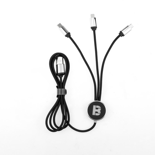 Зарядный кабель USB-кабель 3 в 1 C13 — быстрая зарядка 3A, Type-C / Micro-USB / iPhone Кабель для смартфона