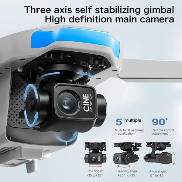 Квадрокоптер S-X1 Max с GPS и 4K камерой, пульт с экраном, EIS, 5G Wi-Fi, до 3 км