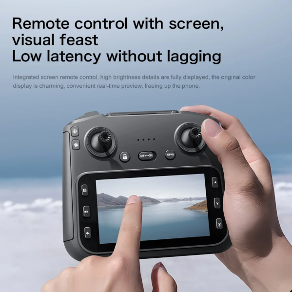 Квадрокоптер S-X1 Max с GPS и 4K камерой, пульт с экраном, EIS, 5G Wi-Fi, до 3 км