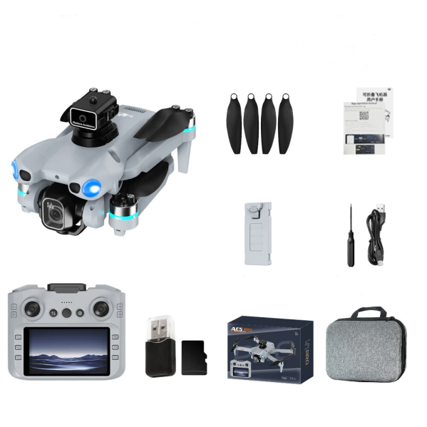 Квадрокоптер AE5 PRO з FPV-камерою та пультом керування з екраном, 1 акумулятор