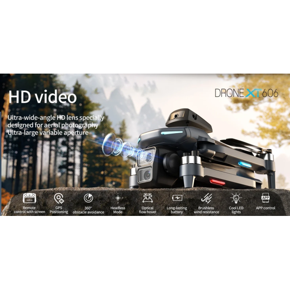 Квадрокоптер XT606 MAX с пультом и экраном GPS 4K FPV до 3 км Квадрокоптер XT606 MAX с пультом и экраном GPS 4K FPV до 3 км