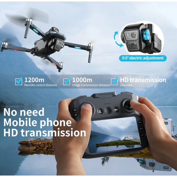Квадрокоптер XT606 MAX с пультом и экраном GPS 4K FPV до 3 км Квадрокоптер XT606 MAX с пультом и экраном GPS 4K FPV до 3 км